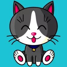 T-shirt « Kawaii Baby Cat (blanc et gris) » – Parodie Kawaii Baby Cats