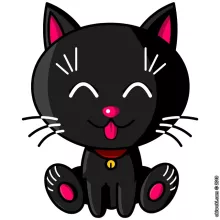 T-shirt Femme « Kawaii Baby Cat (noir) » – Parodie Kawaii Baby Cats