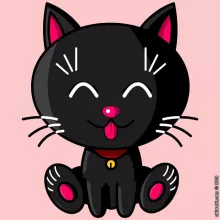 T-shirt Femme « Kawaii Baby Cat (noir) » – Parodie Kawaii Baby Cats