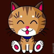 T-shirt Femme « Kawaii Baby Cat (tigré) » – Parodie Kawaii Baby Cats