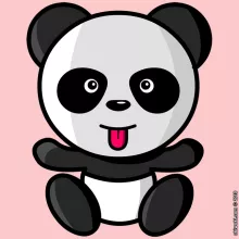 T-shirt Femme « Kawaii Panda » – Parodie Délire Kawaii