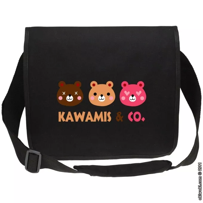 Sacs étudiant canvas Parodie Kawaii Kao Kawamis and Co. Vol.1 (Pinky, Browny et Caramel) !