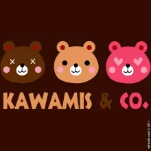 T-shirt Femme « Kawamis and Co. Vol.1 (Pinky, Browny et Caramel) ! » – Parodie Kawaii Kao