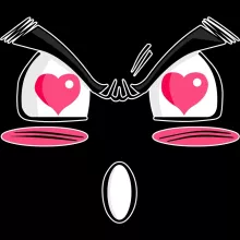 Sac à bandoulière Manga « In Love !! » – Parodie Funny Face
