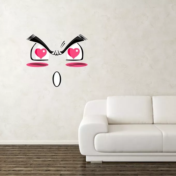 Stickers Déco Parodie Funny Face In Love !! - Manga - Funny Face