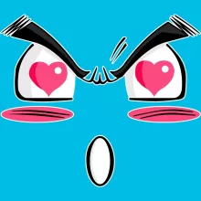 T-shirt Enfant Fille Manga « In Love !! » – Parodie Funny Face