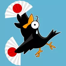 Body bébé Manga Style « Le Corbeau Baka Baka fait la Fiesta - (Version SOLO ) ! » – Parodie Baka Baka