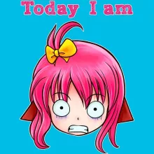 Today I Mädchen Kinder T-Shirt “Today I am surprised - Manga Humor” – Parodie auf Today I am