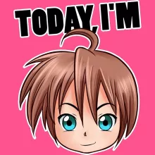 Camiseta Niña sin mangas Manga Style Stimmung Collection “Today I am Happy” – Parodia de Today I am