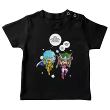T-shirt bébé Shun « Attends que je t'attrape !! » – Parodie Saint Seiya