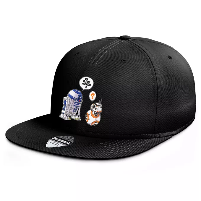 Casquette Rap Snapback Parodie Star Wars BB, je suis ton père (SD Edition) - R2-D2, BB-8