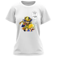 T-shirt Femme Hyoga « Non ! Pas la piqûre ! » – Parodie Saint Seiya