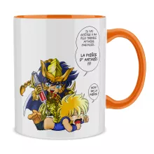 Mug Hyoga « Non ! Pas la piqûre ! » – Parodie Saint Seiya