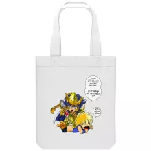 totebag Hyoga « Non ! Pas la piqûre ! » – Parodie Saint Seiya