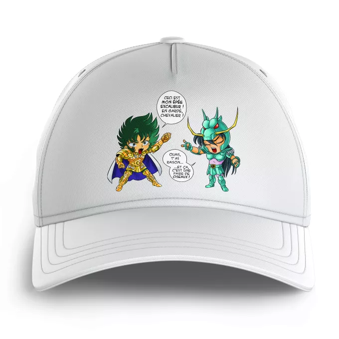 Casquettes Enfants Parodie Saint Seiya J't'ai cassé là ! - Shura chevalier d'or du Capricorne, Shiryu du Dragon