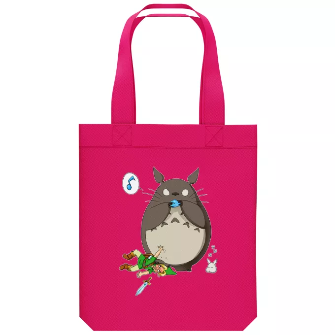 Borsa Tote Bag in cotone organico Paoridia Zelda Totoro e Link