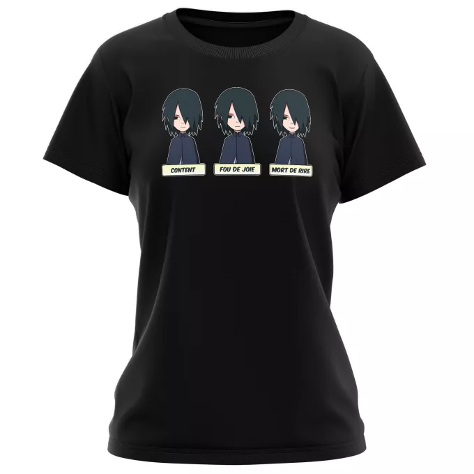 T-shirts Femmes Parodie Naruto Toujours aussi expressif... - Sasuke Uchiwa