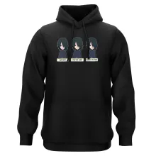 Sweat à capuche Sasuke Uchiwa « Toujours aussi expressif... » – Parodie Naruto