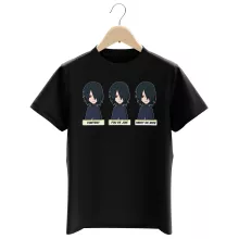 T-shirt Enfant Sasuke Uchiwa « Toujours aussi expressif... » – Parodie Naruto