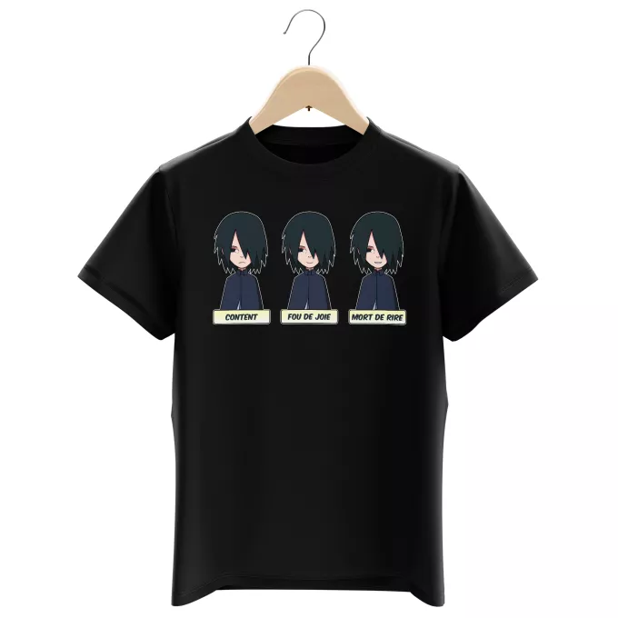 T-shirts Enfants Garçons Parodie Naruto Toujours aussi expressif... - Sasuke Uchiwa