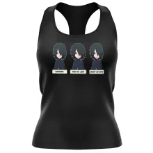 Débardeur Femme Sasuke Uchiwa « Toujours aussi expressif... » – Parodie Naruto