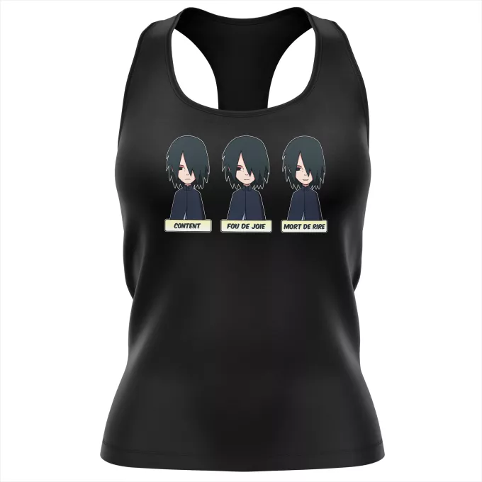 Débardeur Femme Parodie Naruto Toujours aussi expressif... - Sasuke Uchiwa