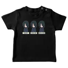 T-shirt bébé Sasuke Uchiwa « Toujours aussi expressif... » – Parodie Naruto