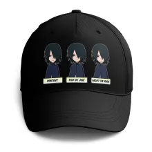 Casquette Sasuke Uchiwa « Toujours aussi expressif... » – Parodie Naruto