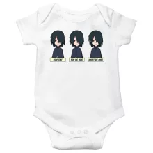 Body bébé Sasuke Uchiwa « Toujours aussi expressif... » – Parodie Naruto