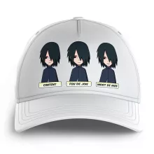 Casquette Enfant Sasuke Uchiwa « Toujours aussi expressif... » – Parodie Naruto