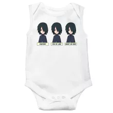 Body bébé Sasuke Uchiwa « Toujours aussi expressif... » – Parodie Naruto