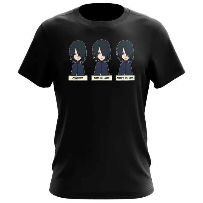 T-shirts Hommes Parodie Naruto Toujours aussi expressif... - Sasuke Uchiwa