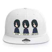 Casquette Sasuke Uchiwa « Toujours aussi expressif... » – Parodie Naruto