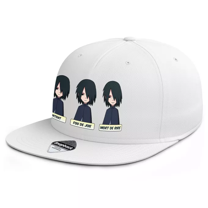 Casquette Rap Snapback Parodie Naruto Toujours aussi expressif... - Sasuke Uchiwa