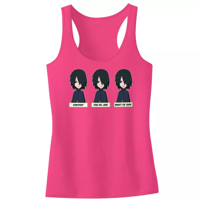 Débardeur Enfant Fille Parodie Naruto Toujours aussi expressif... - Sasuke Uchiwa