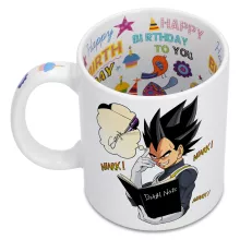 Mug Végéta « Une idée fixe... » – Parodie Dragon Ball Super