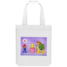 totebag « Un coeur brisé ! » – Parodie Super Mario