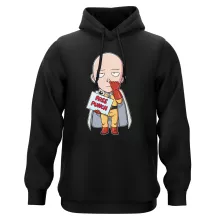 Saitama Tröja med huva – Parodi One-Punch Man