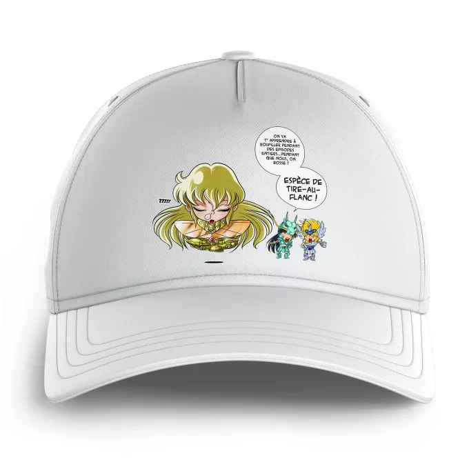 Casquettes Enfants Parodie Saint Seiya La technique interdite: le Roupillon du Lotus !! - Shiryu du Dragon, Hyoga du Cygne, Shaka