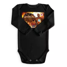 Ruffy Baby Body långa ärmar “Ruffy och Kaido, Eren och den kolossala Titan” – Parodi One Piece