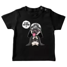T-shirt bébé Dark Vadog « Je suis ton pépère... !! » – Parodie Star Wars