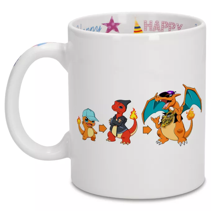 Födelsedagsmuggar Parodi Pokémon Dragon Evolution
