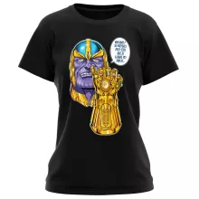 T-shirt Femme « Une menace (pas) très sérieuse... » – Parodie Thanos