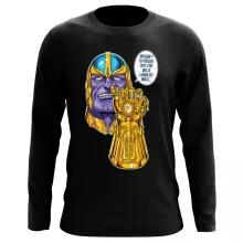 T-Shirt à manches longues « Une menace (pas) très sérieuse... » – Parodie Thanos