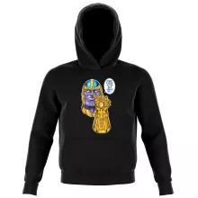 Sweat à capuche Enfant « Une menace (pas) très sérieuse... » – Parodie Thanos