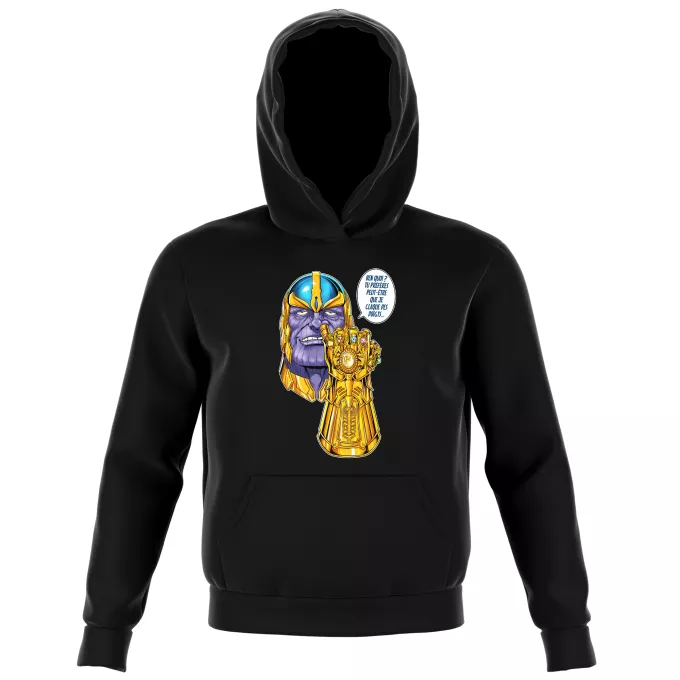 Sweat-shirts à Capuche Enfant Parodie Thanos Une menace (pas) très sérieuse... - Thanos le Super-Vilain d'Avengers