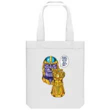 totebag « Une menace (pas) très sérieuse... » – Parodie Thanos