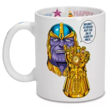 Mug « Une menace (pas) très sérieuse... » – Parodie Thanos