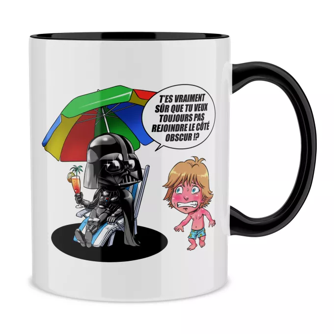 Mugs Parodie Star Wars Le pouvoir du côté Obscur... - Luke Skywalker, Dark Vador, le côté obscur
