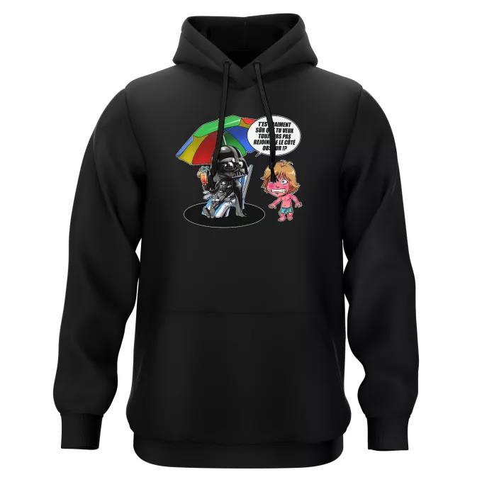 Sweat-shirts à Capuche Parodie Star Wars Le pouvoir du côté Obscur... - Luke Skywalker, Dark Vador, le côté obscur